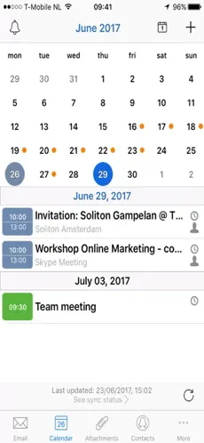 Calendar page